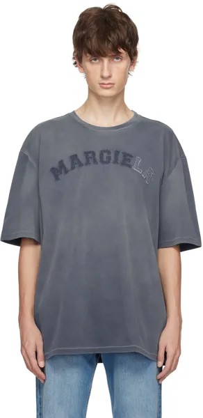 Синяя выцветшая футболка Maison Margiela