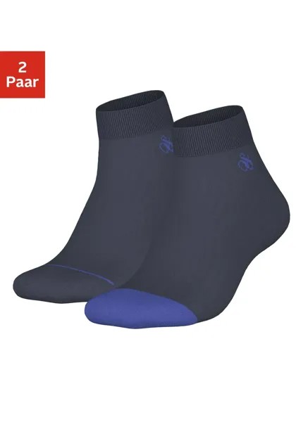 Короткие носки Scotch & Soda Shrunk (2 шт.) с вязаным логотипом, синий