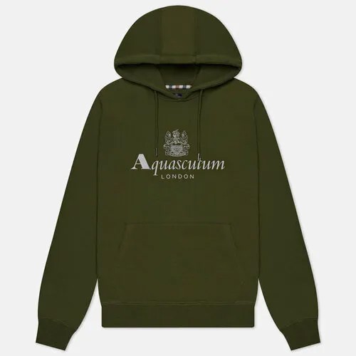 Толстовка Aquascutum, силуэт прямой, размер l, зеленый