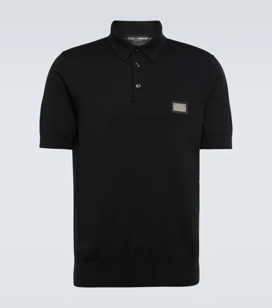 Шерстяная рубашка-поло Dolce&Gabbana, черный