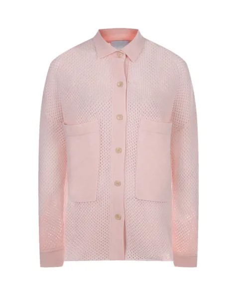 Розовая рубашка с накладными карманами Allude