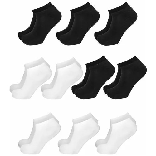 Носки Tuosite, 10 пар, размер 39-41, белый, черный, мультиколор