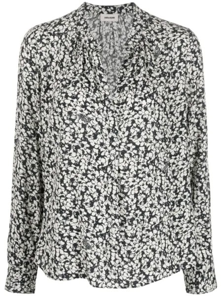 Zadig&Voltaire блузка Tink с цветочным принтом, синий