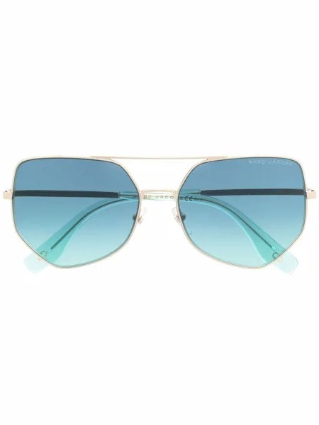 Marc Jacobs Eyewear солнцезащитные очки-авиаторы в геометричной оправе