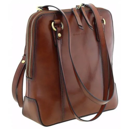 Женская кожаная сумка-рюкзак Bruno Perri L13272/3 коньяк
