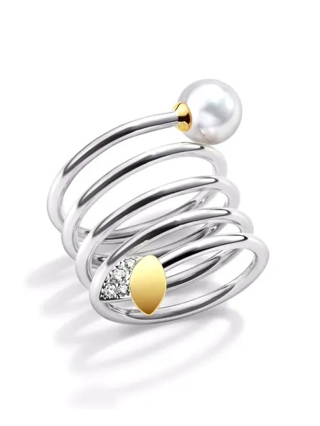TASAKI кольцо M/G Tasaki Floret из белого золота с жемчугом