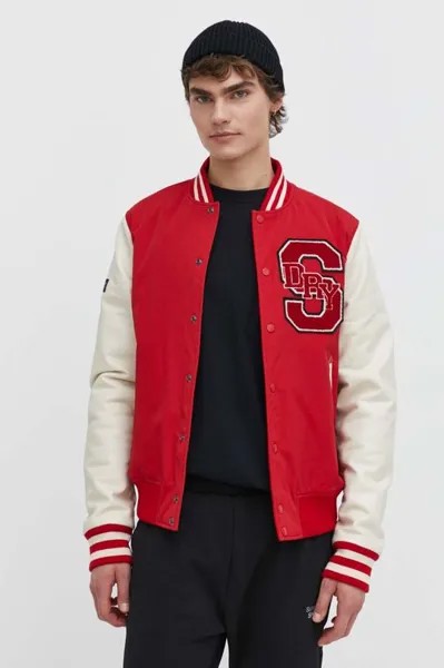 Куртка-бомбер Superdry, красный