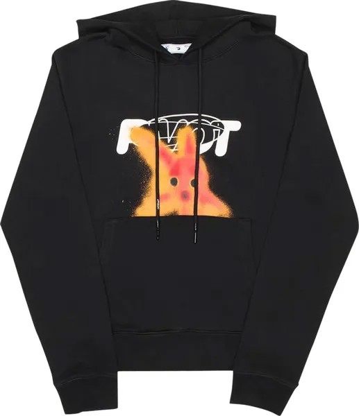 Толстовка Off-White Cross Box Logo Hooded Sweatshirt 'Black/Red', черный