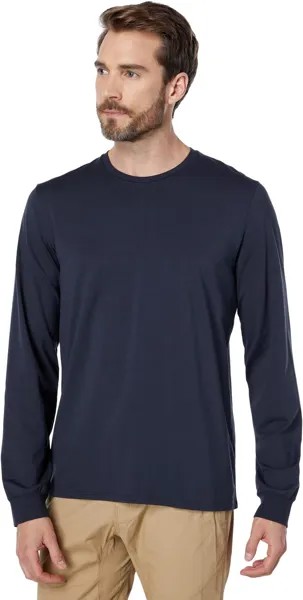 Комфортная эластичная футболка Pima с длинными рукавами L.L.Bean, цвет Coal