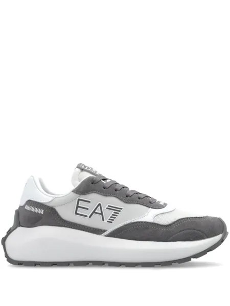 Низкие кеды с логотипом Ea7 Emporio Armani, серый