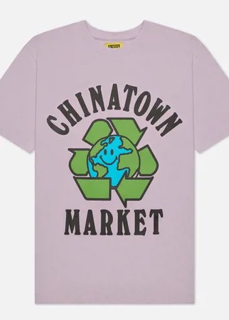 Мужская футболка Chinatown Market Recycle Global, цвет фиолетовый, размер S