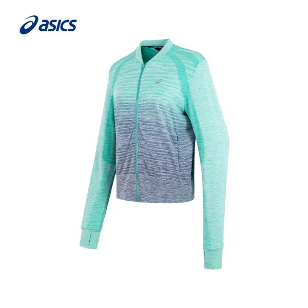 Куртка женская Asics Nagino на молнии, зеленый / серый / синий