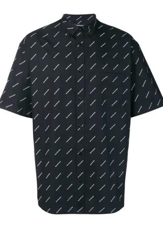 Balenciaga поплиновая рубашка с логотипами