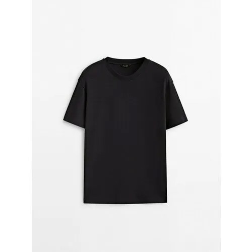 Футболка Massimo Dutti, размер 46, синий, черный