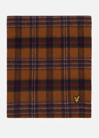 Шарф Lyle & Scott Tartan Lambswool Scarf, цвет коричневый