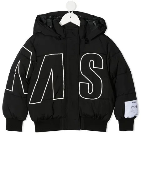 MSGM Kids пуховик с логотипом