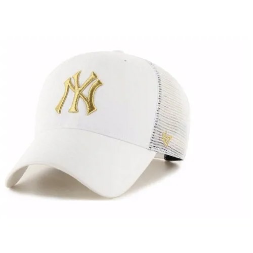 Бейсболка 47BRAND Branson MVP Metallic New York Yankees (белый) B-BRMTL17CTP-WH