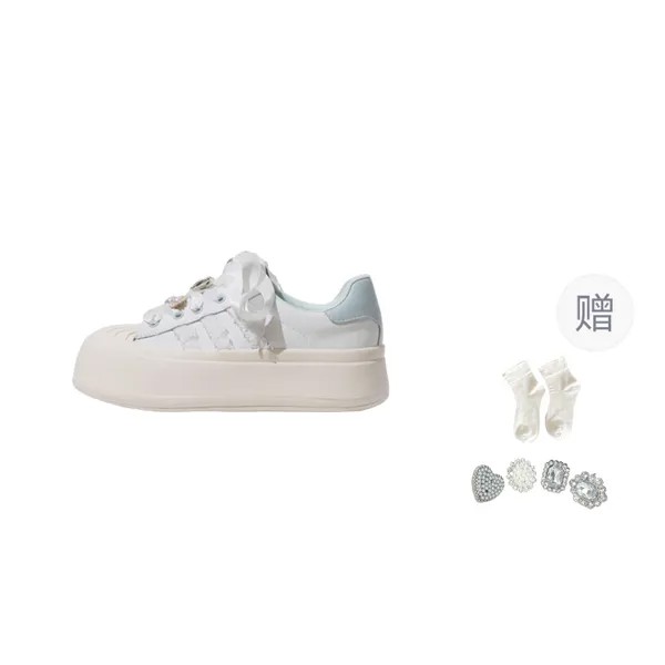 Кроссовки EYGPAP Skateboarding Shoes Women's Low-top, серебряный