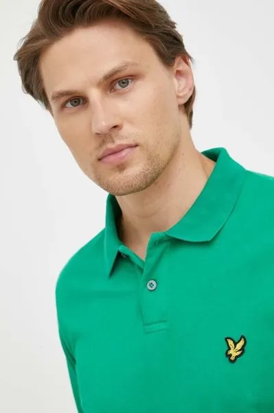 Хлопковая рубашка-поло Lyle & Scott, зеленый