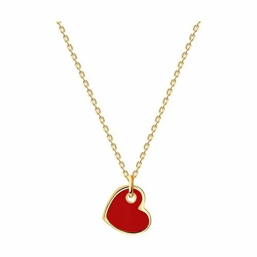 Колье Diamant, серебро, 925 проба, золочение, эмаль, длина 45 см.