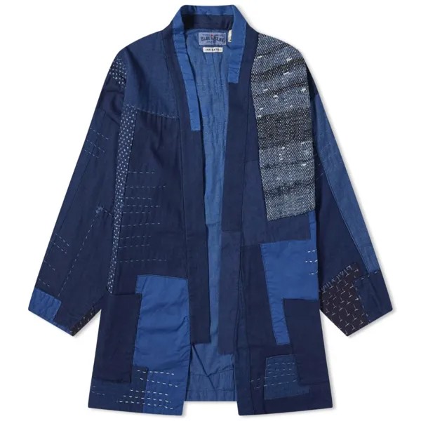 Куртка Blue Blue Japan Patchwork Hand Stitched Haori, индиго