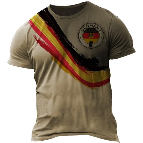 Мужская футболка с контрастным принтом немецкого флага
