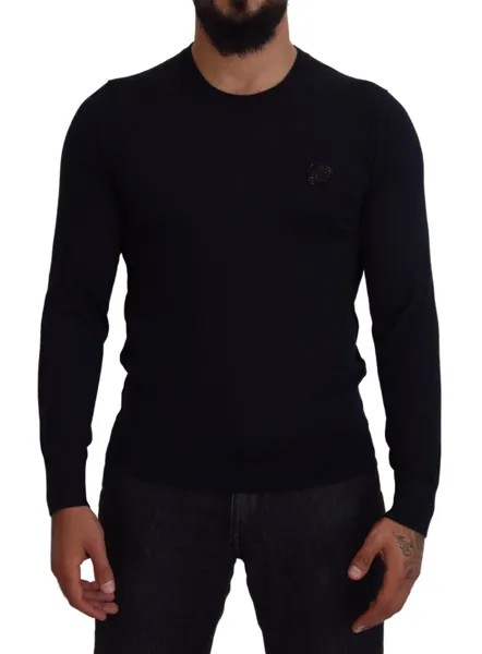 DOLCE - GABBANA Свитер, черный кашемировый пуловер с логотипом пчелы IT46/US36/S Рекомендуемая розничная цена 1200 долларов США