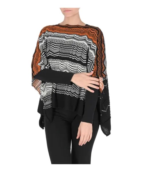 Стильное пончо из смесовой шерсти Missoni, мультиколор
