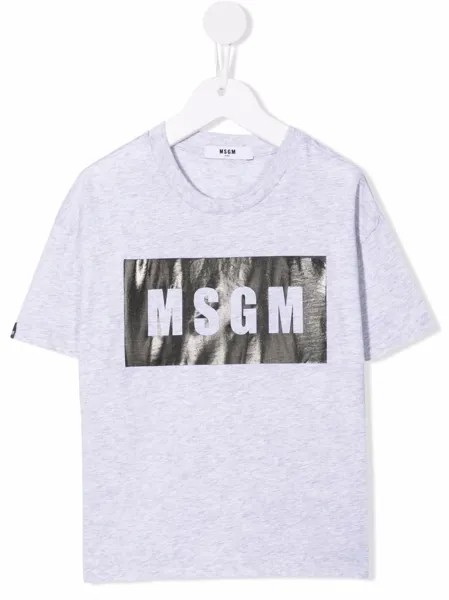 MSGM Kids футболка с логотипом