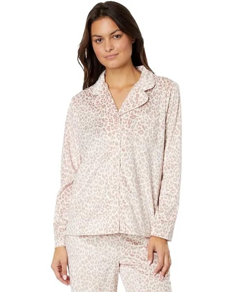 Пижамный комплект Karen Neuburger Novelties Long Sleeve Minky Fleece Girlfriend PJ Set with Socks, цвет Tonal Animal