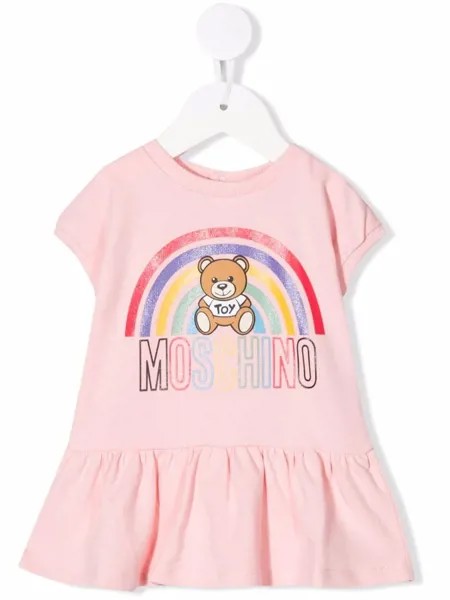 Moschino Kids платье с логотипом