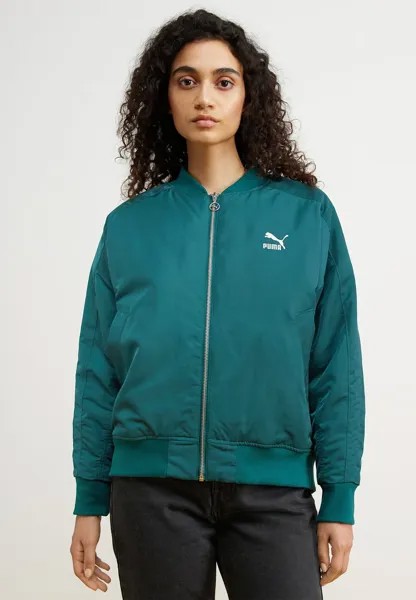 Бомбер Chaquetas Puma SHINY, цвет malachite