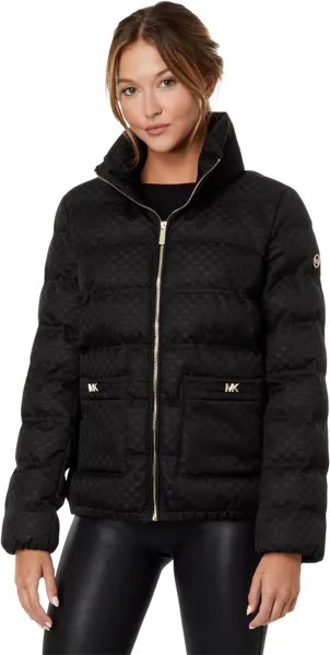 Пуховик Michael Kors MK Logo Puffer M426251C68, черный