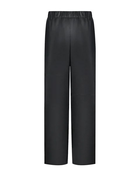 Черные брюки из эко-кожи MM6 Maison Margiela