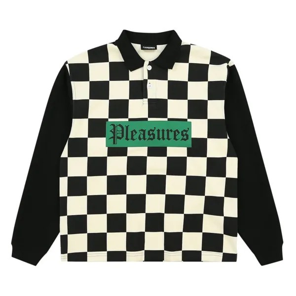 Поло Pleasures Racer 'Black', черный