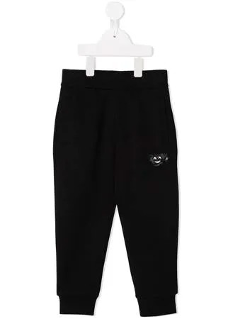 Emporio Armani Kids спортивные брюки с нашивкой-логотипом