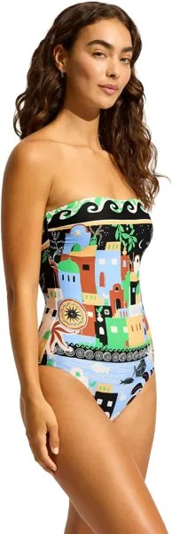 Купальник Seafolly Atlantis Bandeau One Piece, экрю