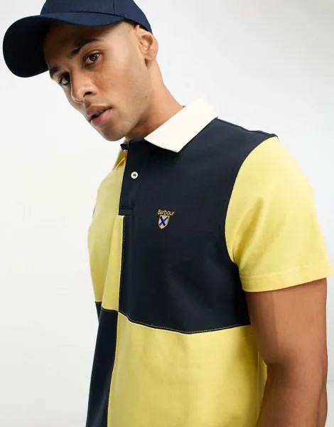 Темно-сине-желтая рубашка-поло Barbour Clarendon