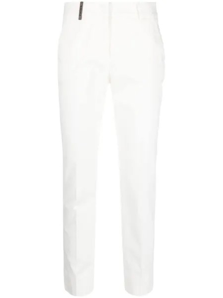Peserico high-waist tailored trousers, белый