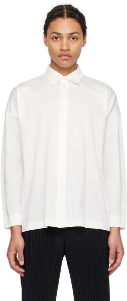 Белая рубашка с рукавом «летучая мышь» Homme Plisse Issey Miyake
