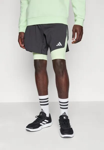 Спортивные шорты HIIT WORKOUT HEAT READY SHORT adidas Performance, цвет black semi green spark