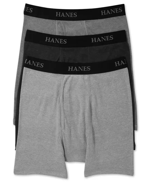 Мужские большие и высокие, 3 шт. Боксерские трусы Hanes