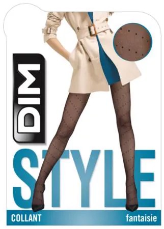 Колготки DIM Style Plumetis Entrelace 20 den, размер 3/4, noir (черный)