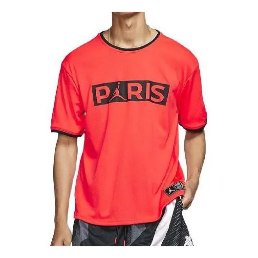 Футболка Air Jordan PSG T-shirt 'Orange red', оранжевый