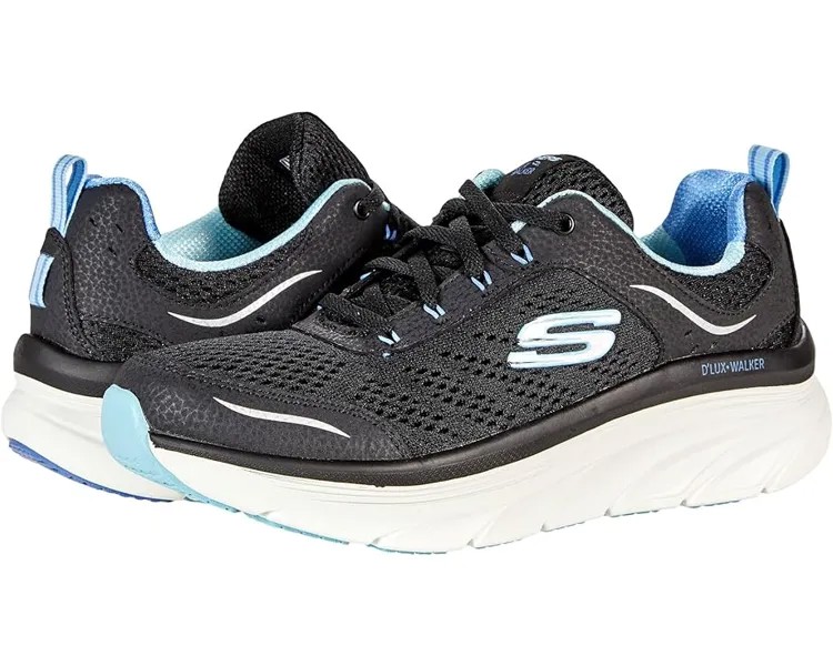 Кроссовки SKECHERS D'Lux Walker - Infinite Motion, цвет Black/Light Blue