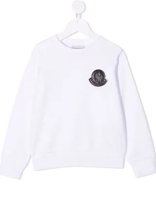 Moncler Enfant толстовка с тисненым логотипом