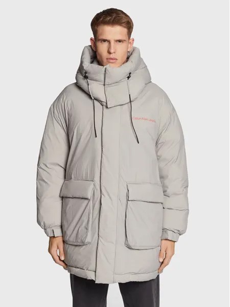 Зимняя куртка свободного кроя Calvin Klein, серый