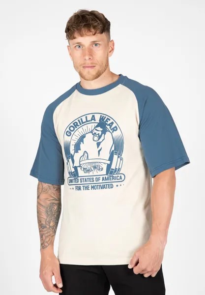 Рубашка Gorilla Wear T Shirt, цвет Übergröße - Logan - Beige/Blue