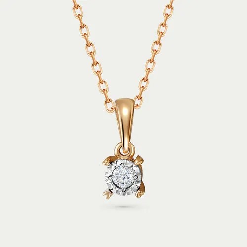Подвеска GOLD CENTER, золото, 585 проба, бриллиант