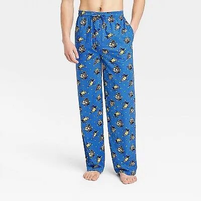 Мужские универсальные пижамные штаны «Миньоны» — королевский синий XL